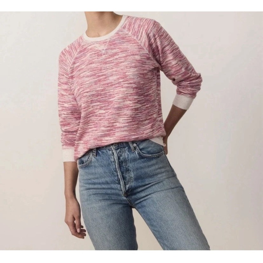 MARINE LAYER Womens Sweatshirt Juno Reversible Raglan Athleisure Boho Coastal-M